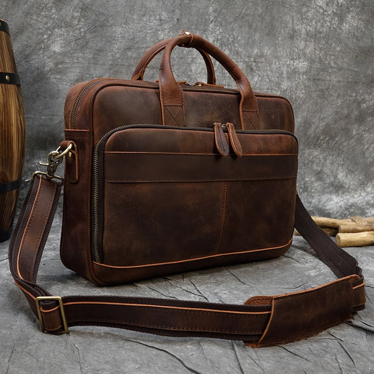 Genuine Leather Laptop Briefcase