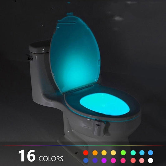 16/8 Color Backlight for Toilet Bowl WC Toilet Seat Lights with Motion Sensor