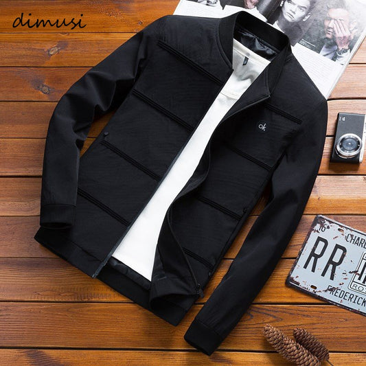 Men's Solid Black Casual Jacket