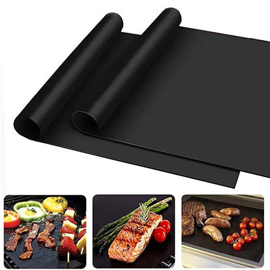 Non-stick BBQ Grill Mat 40*33cm Easily Cleaned Kitchen BBQ Tool