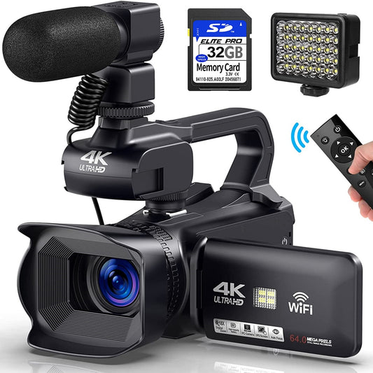 YouTube Camcorder 4K Ultra HD camera Camcorders 64MP Streaming Camera 4.0"Touch Screen Digital Video Camera