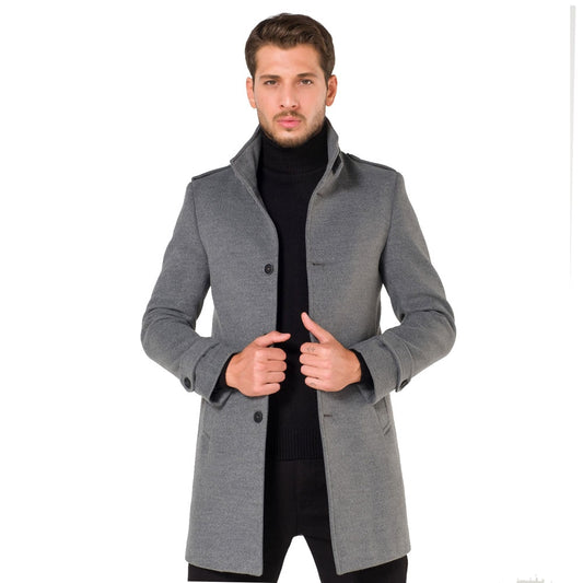 AtakGiyim Men Slim fit coat judge collar classic model Suitable for suits and sportswear Dirt repellent